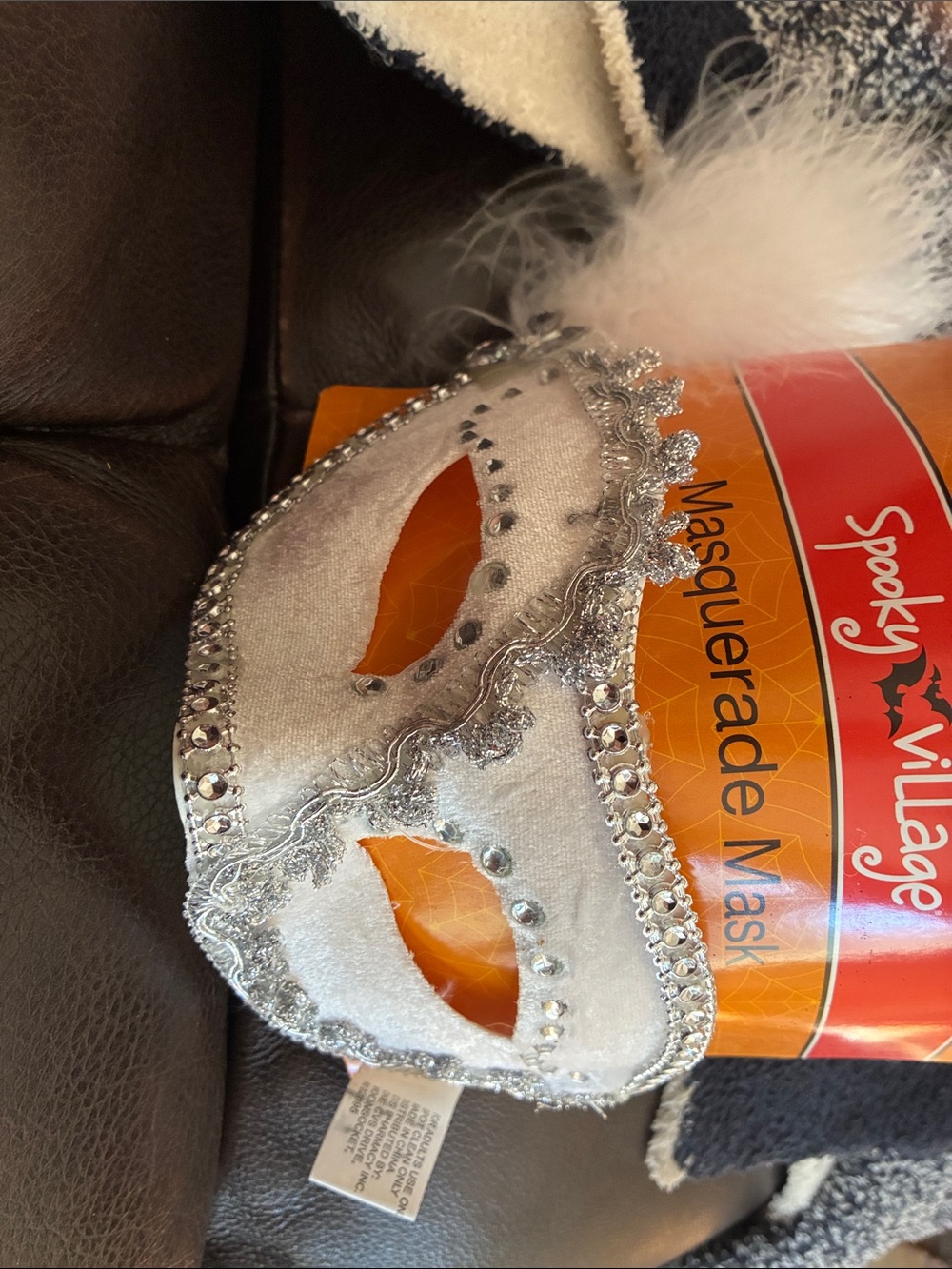 Women's Silver Masquerade Mask Shoe Accent